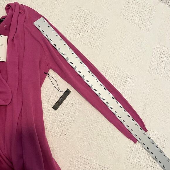 BCBGMaxazria open front belted cardigan long sweater large SP2 9001 - Picture 5 of 12